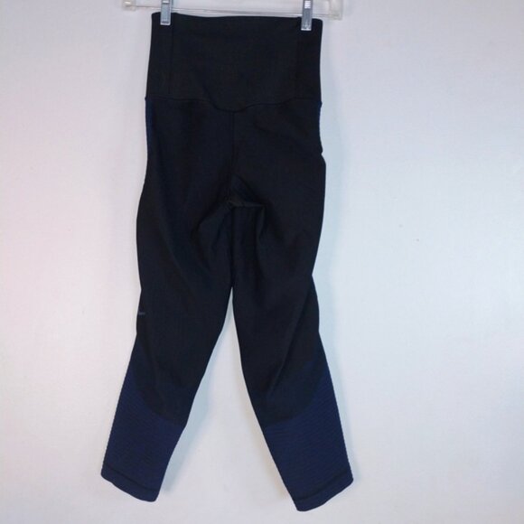 NIKE Black Blue High-Waisted Compression Leggings Size S Activewear Athletic - Picture 7 of 9